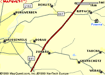 Karte Gebiet Weißenfels